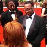 Clarke Peters, Wendell Pierce and Tanya Hart 2014 Emmy Red Carpet