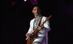 Prince performing at Coachella